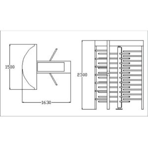 LED Display Full Height Turnstile Security Ent