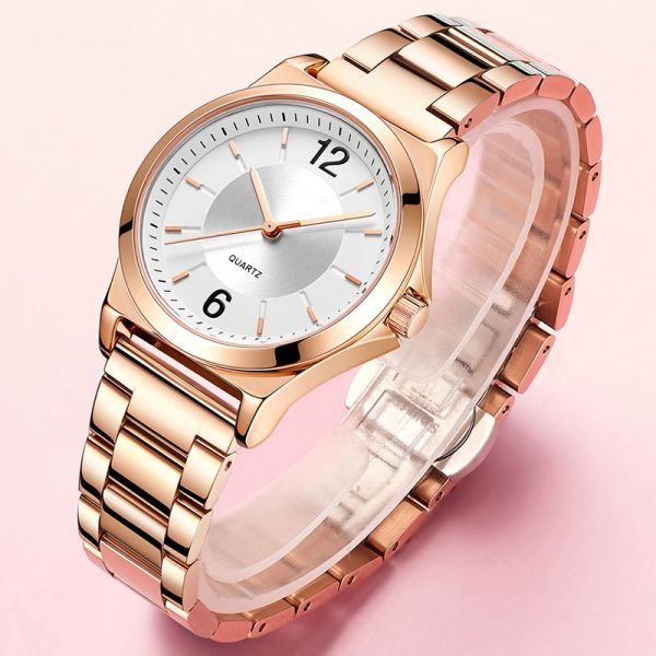 Fashion Japanese Movement Women's Watch Waterproof Stainless Steel Strap