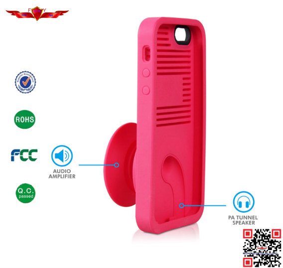 Newest Fashion Design Silicone TPU Cover Cases For Iphone 5G 5S With Megaphone Multi Color
