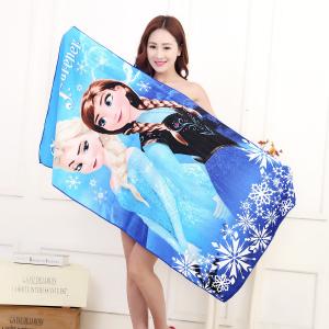 China small MOQ custom design print microfiber beach towel microfiber bath towel on sale