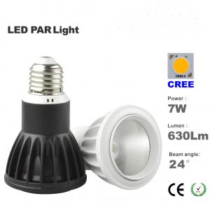 China 7W LED Par20 light CREE LED Bulbs Beam angle 24 or 36 degree E27 base Spotlight wholesale