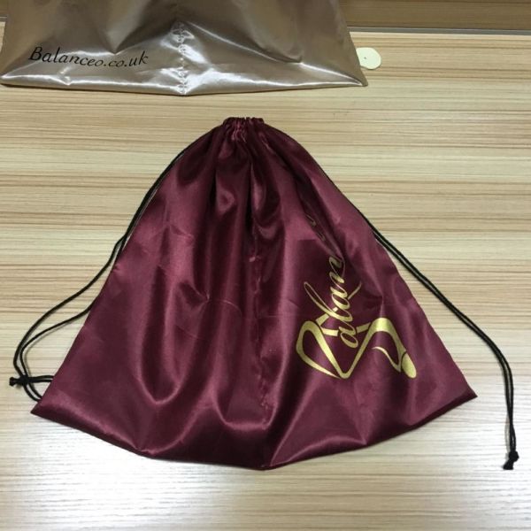 Security Soft Drawstring Bag , Hot Stamping Surface Handling Satin Shoe Bag