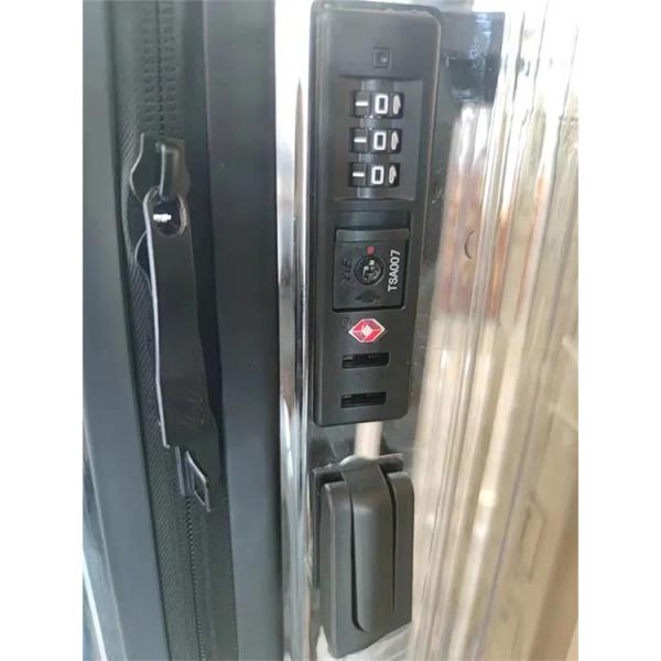 Dry and Wet Separation Transparent Luxury PC Waterproof Hard Shell Carry-on Suitcase with TSA Lock Clear Valise Cabin Travel Luggage