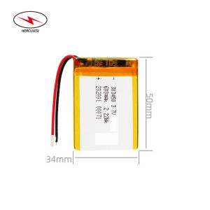 2.22Wh 3.7V 600mAh Pouch Li Polymer Cell HLP503040