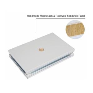China Waterproof Magnesium GMP Rockwool Sandwich Panel Thickness 100mm wholesale