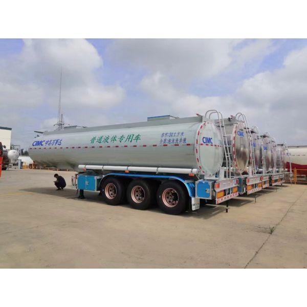 CIMC 3 axles 41cbms iron and stainless steel Ordinary liquid tank edible cooking oil semi trailer tanker