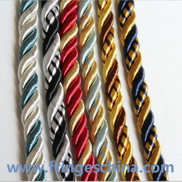 Quality Charming hot selling decorative round rope for home textile decoration for sale