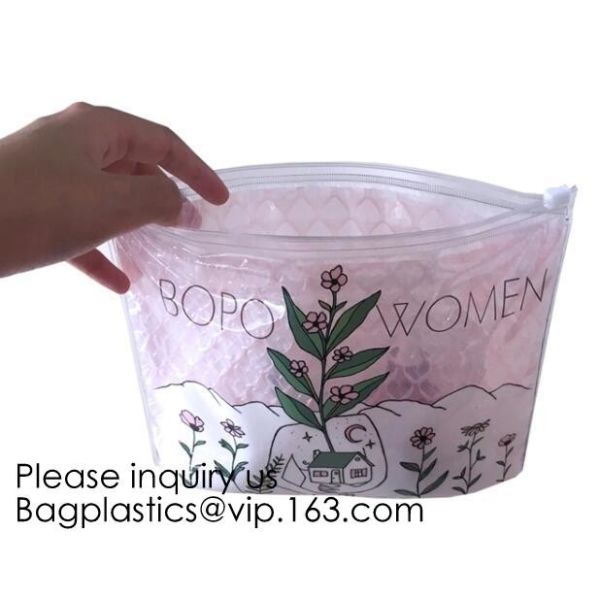 Best Seller Waterproof Cosmetic k Bubble Bag/Custom Printing PVC Bubble Mailer With Zipper, bagease, bagplastics