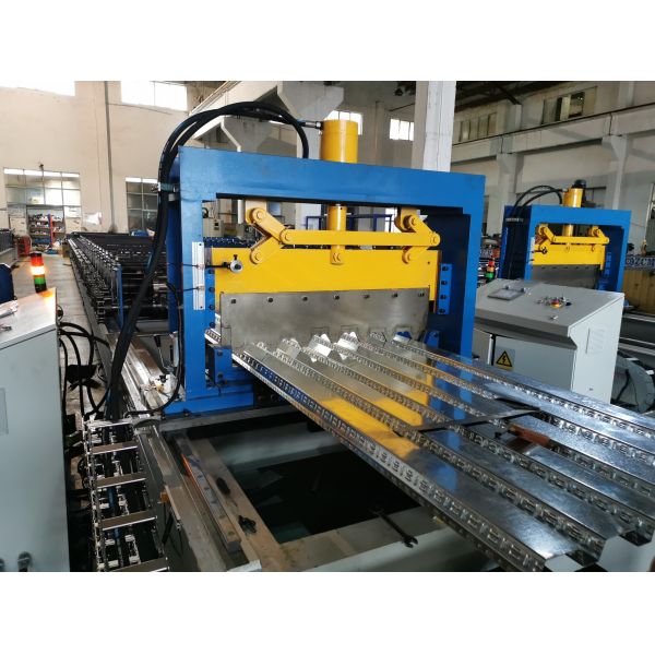 Galvanized Steel Type B Composite Metal Double Layer Deck Floor Decking Roll Forming Machine With Strengthen Embossing