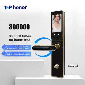 Tuya Peephole Digital Apartment Smart Door Lock Fingerprint Card Code Access