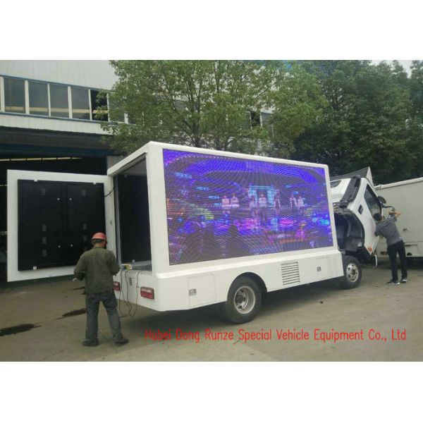 FAW Digital Mobile LED Billboard Truck Three Side For Road Show / Live Broadcasting