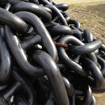 Black Paint Surface Anchor Chain 30mm 40mm Marine Boat Accessory
