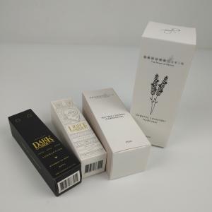 China Printed Paper Packaging Box Cream Paper Cosmetics Packaging Boxes With Stamping 60ml 30ml Makeup Skincare Paper Box wholesale