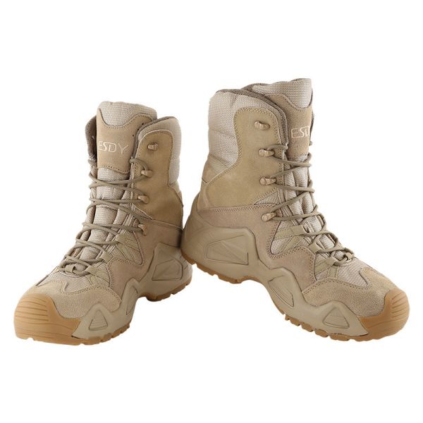 High Top Military Cow Leather Boots For Both Men And Women Outdoor Sports Hiking