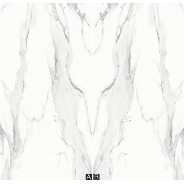 Curtain White Sintered Stone Slab 1600x3200x12mm Matte Finish