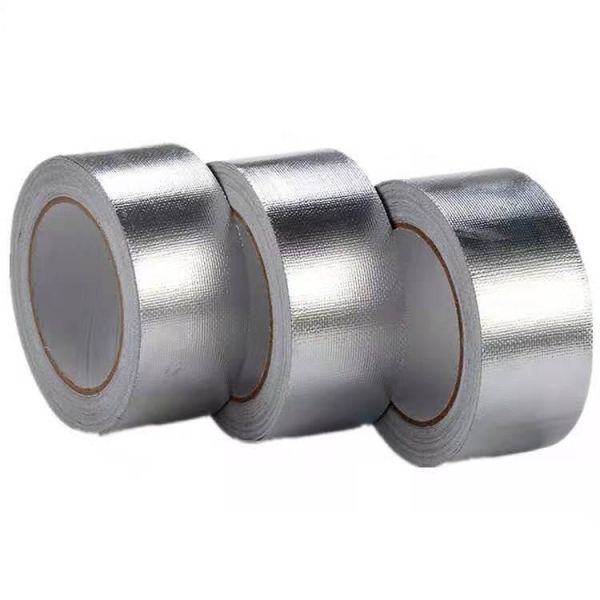 Utility Grade Aluminum Tape Waterproof Flame Retardant HVAC Foil Fiberglass