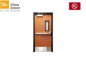 China Blue Color Powder Coated Finish 1.5 Hour Metal Emergency Exit Doors/ Single Swing/ 45mm Thick wholesale