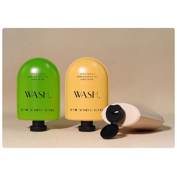 Customized 350ml 250ml HDPE Plastic Special Shampoo Bottle Wholesale Eco-Friendly Body Wash Pump Bottle