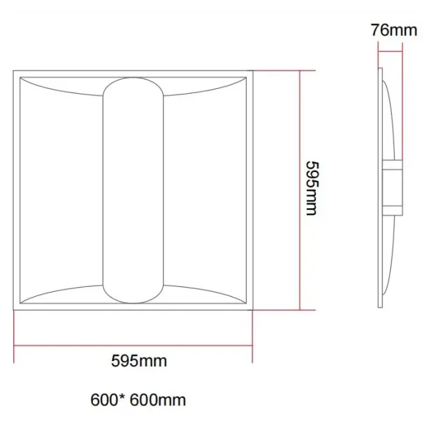 50W 2*4FT Flame-Retardant Anti Glare Dimmable Ceiling Light Commercial Lighting LED Panel Light Ceiling Troffer Light Fixtures for Offices / Classrooms / Hotel