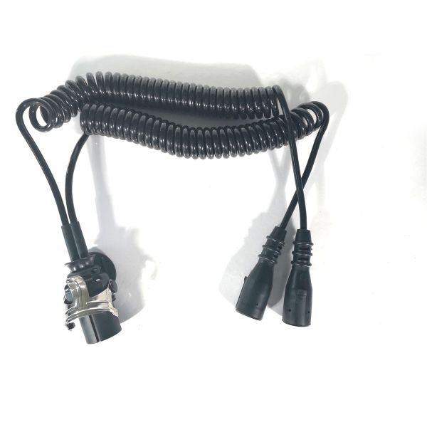 24V Adaptor Trailer Cable Electrical Coiled With Moulded Plug ISO1185/3717