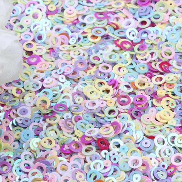 China 1 color Print Method Glitter Circle Sequins with Open Circle ADVANTAGE wholesale