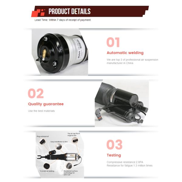 Front Air Shock Absorber Suspension For Porsche Cayenne 955 Audi Q7 4L VW Touareg 7L8616039 7L8616040D 95534303421 95534