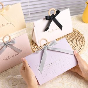 China Luxury Minimalist Gift Boxes Bags Scarf Sock Wedding Favor Packaging Coating Glossy / Matte wholesale