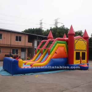 China 4 In 1 Amusement Park Inflatable Bounce Houses Rentals EN14960 Approvals wholesale