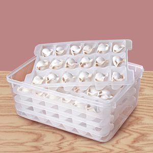 China 72 Compartment Dumpling Storage Box Multi Layer Rectangular on sale