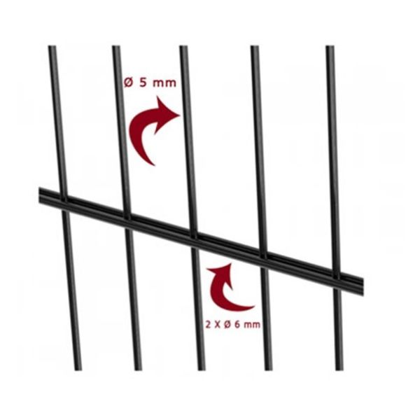 PVC Coated 2D Welded Wire Fence Panels Easy Installation With Low Maintenance