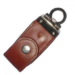 cool mini leather USB  2.0 flash memory disk 128MB - 32GB with embossed or printed logo