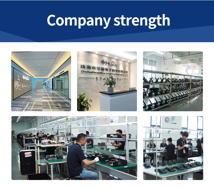 HUAIN Wireless Conference Microphone Equipment 2.4G Digital Conference Wireless Microphone with Chairperson Delegate Unit