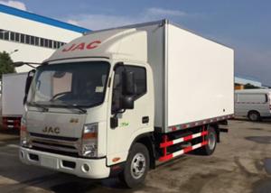 JAC 4x2 Refrigerated Box Truck 5 Tons Fiberglass Inner / Outer Wall For Frozen Food