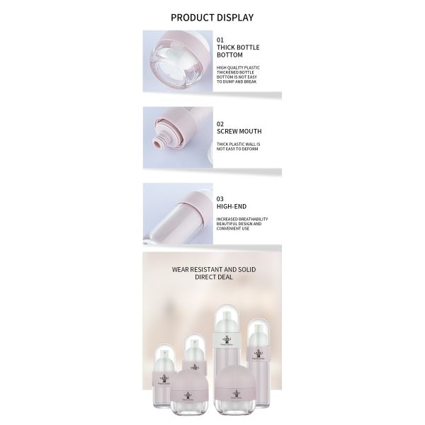 wholesale cosmetic plastic bottle sets jar for skincare face cream lotion bottle