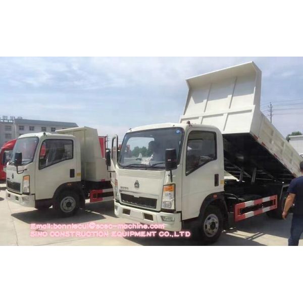 Hydraulic Light Duty Commercial Trucks Sinotruk Howo Transport 4x2 Dump Truck