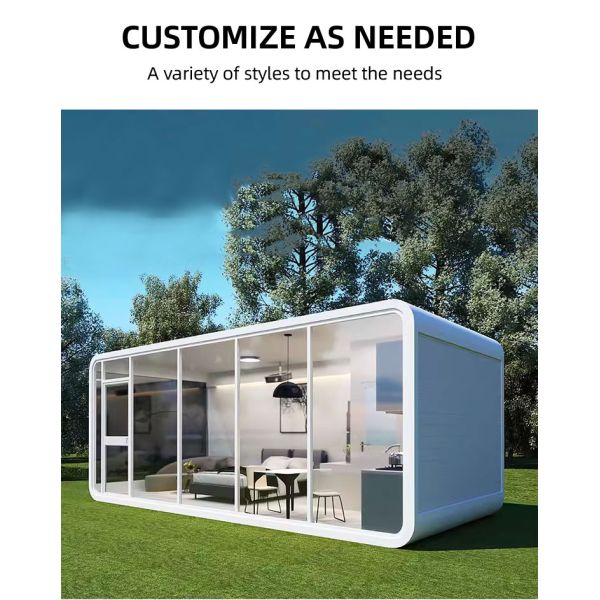 Steel structure apple cabin house luxury mobile  space capsule home low price high quality cabin home for sale