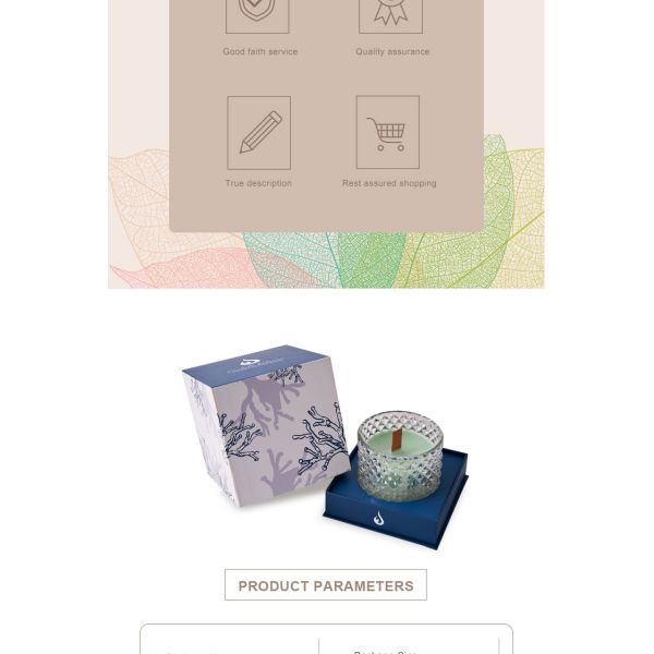 Rigid White Cardboard Custom Gift Candle Box Luxury Logo Printed