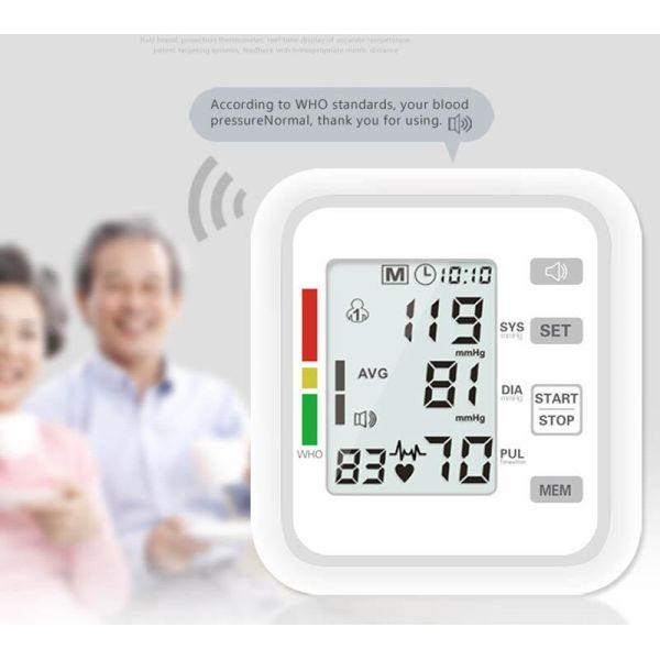 37.3KPs Oscillographic Digital BP Cuff Blood Pressure Machine 1.5V AAA