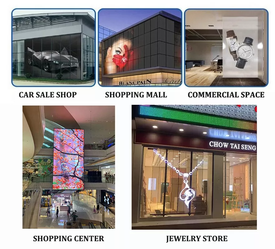 SMD1921 Flexible Clear Outdoor Transparent Led Screen Display Panel P10