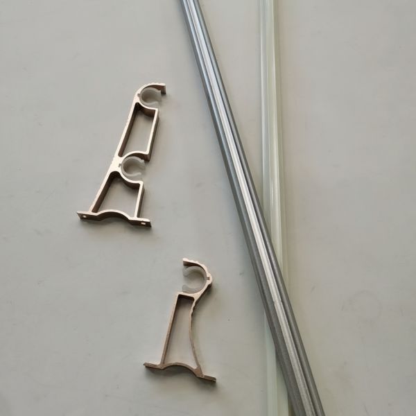 Silver Single 28mm 6.7m European Wrought Iron Curtain Rods