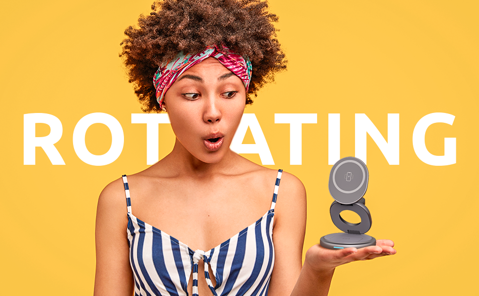 Qi2 Metal Fast Foldable Wireless Charging Station 3 In 1 360 Degrees Rotating