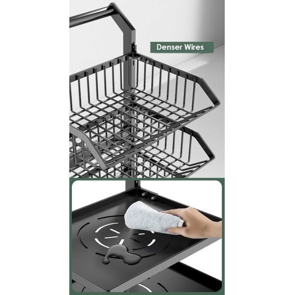 Multifunctional Freestanding Kitchen Rack , Floor Standing Vegetable Rack Multi Layer