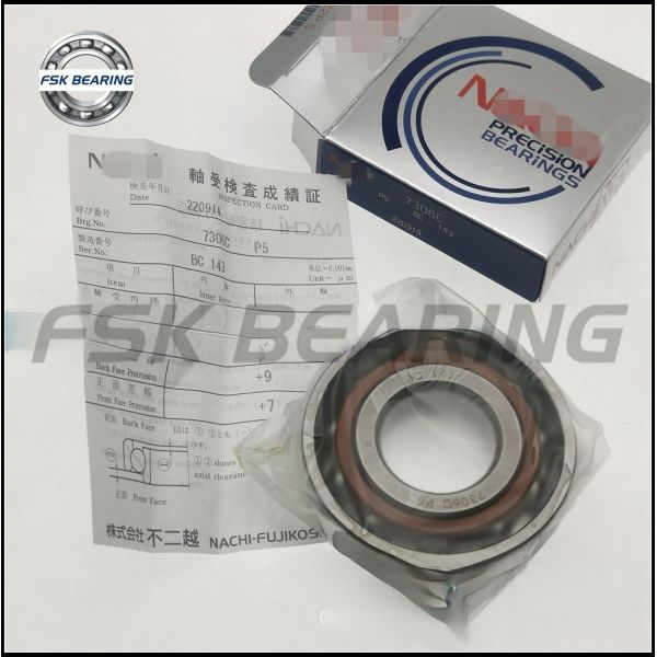 7306C P5 Single Row Angular Contact Ball Bearing 30*72*19 mm ABEC-5