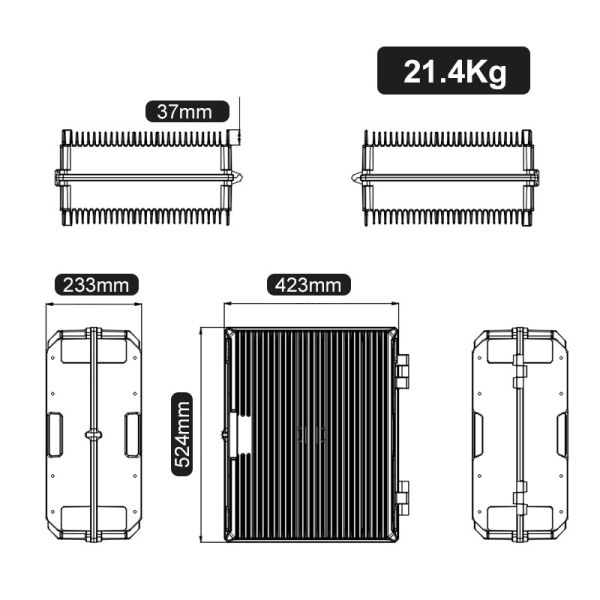 Ultra Waterproof Aluminum Case IP67 For Outdoor Storage Case For Signal Jammer