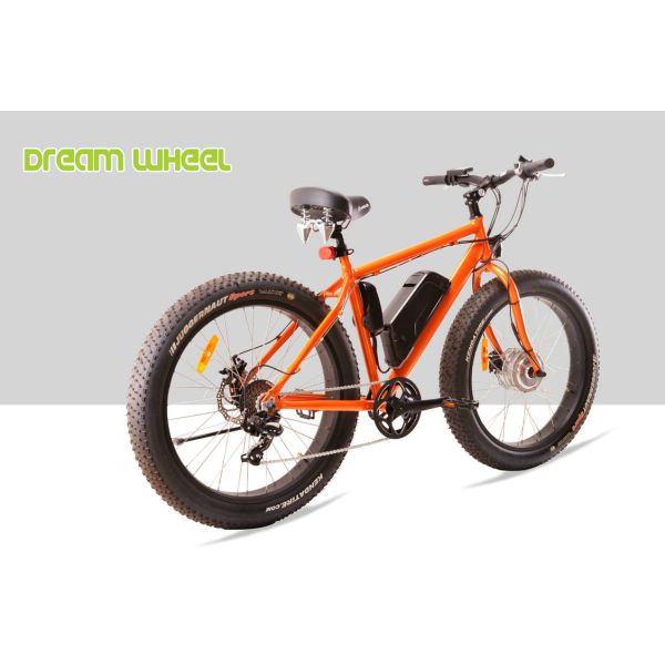 32km/H Electric Beach Cruiser Bikes , 4 Inch Fat Tire Beach Snow Electric Bike