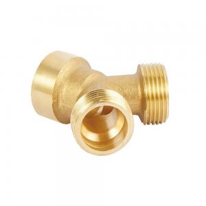China Lightweight Brass Pex Pipe Fittings 3 Way Brass Connector Corrosion Resistance wholesale
