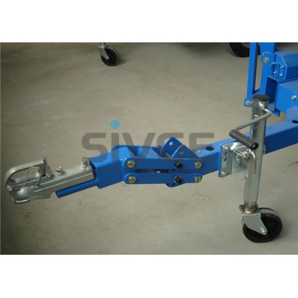 Single Mast Hydraulic Elevating Platform , Aluminium Alloy 8m Trailer Mounted Lift
