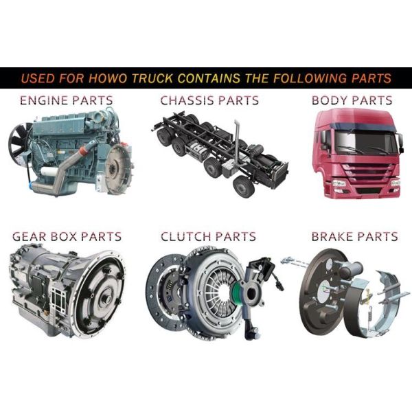 Box Truck Trailer Spares , Used Sinotruk Howo Truck Engine