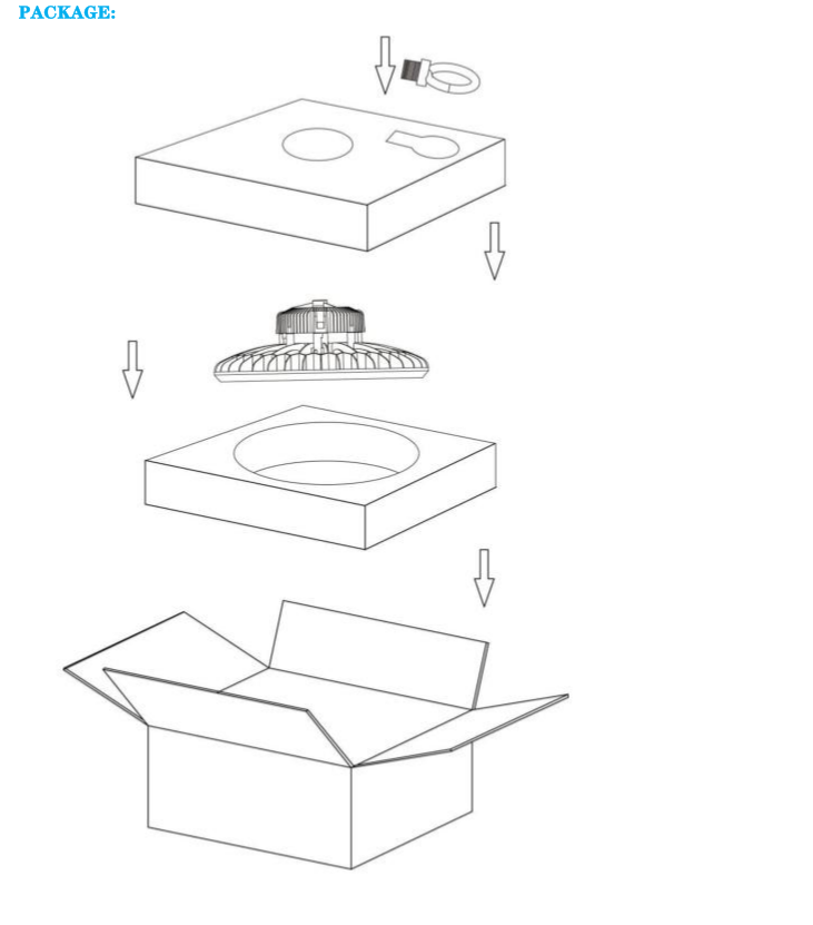 Warehouse Led Light Fixtures 3000K 70w Explosion Proof Led High Bay Lighting