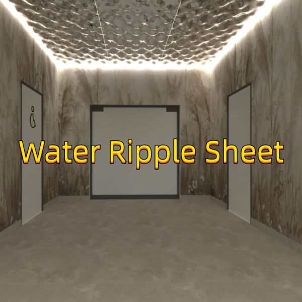 Customize Big Wave Water Ripple Stainless Steel Metal Sheet 0.8*1220*2440mm Mirror Wavy Sheet